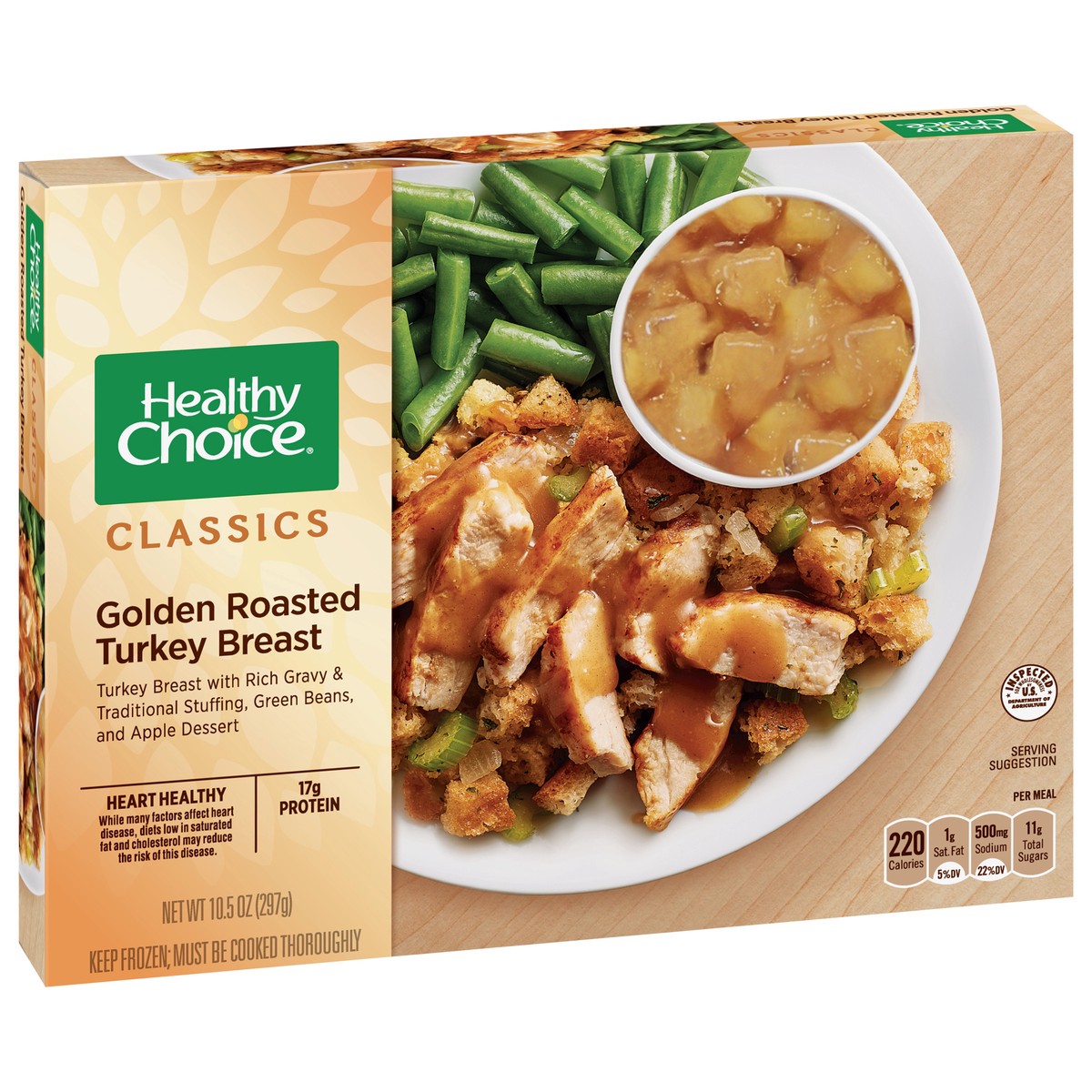 slide 8 of 9, Healthy Choice Classics Complete Meals Golden Roasted Turkey Breast Frozen Meal, 10.5 oz., 10.5 oz