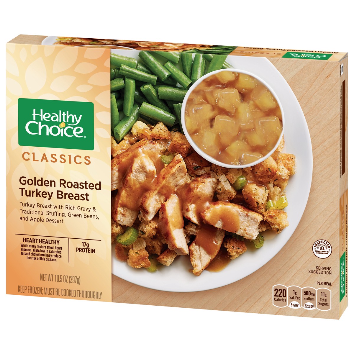 slide 5 of 9, Healthy Choice Classics Complete Meals Golden Roasted Turkey Breast Frozen Meal, 10.5 oz., 10.5 oz