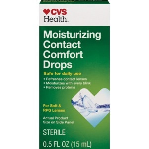 slide 1 of 1, CVS Health Moisturizing Contact Comfort Drops, 0.5 oz