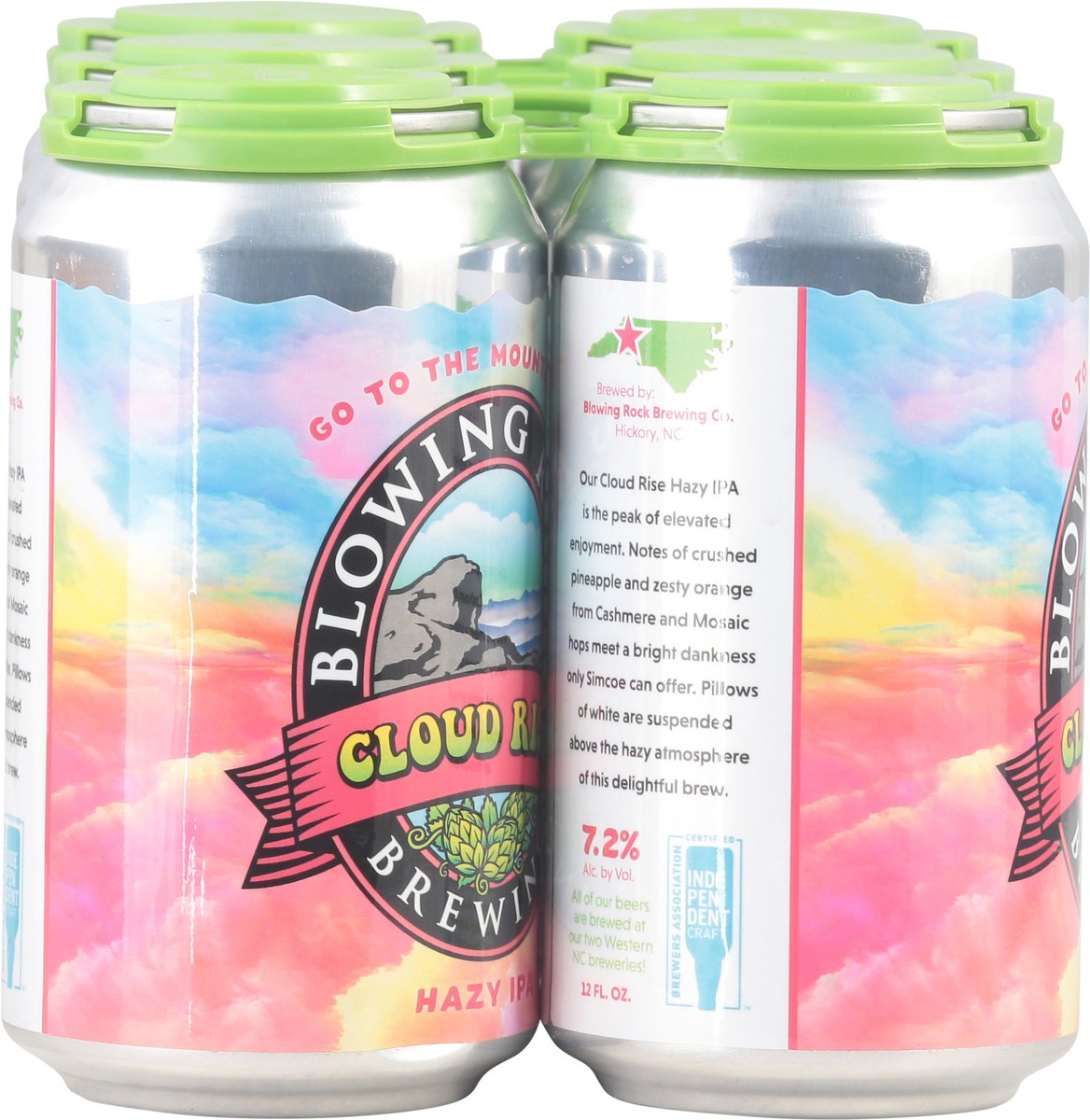 slide 9 of 9, Blowing Rock Cloud Rise Hazy IPA Beer 6 - 12 fl oz Cans, 6 ct