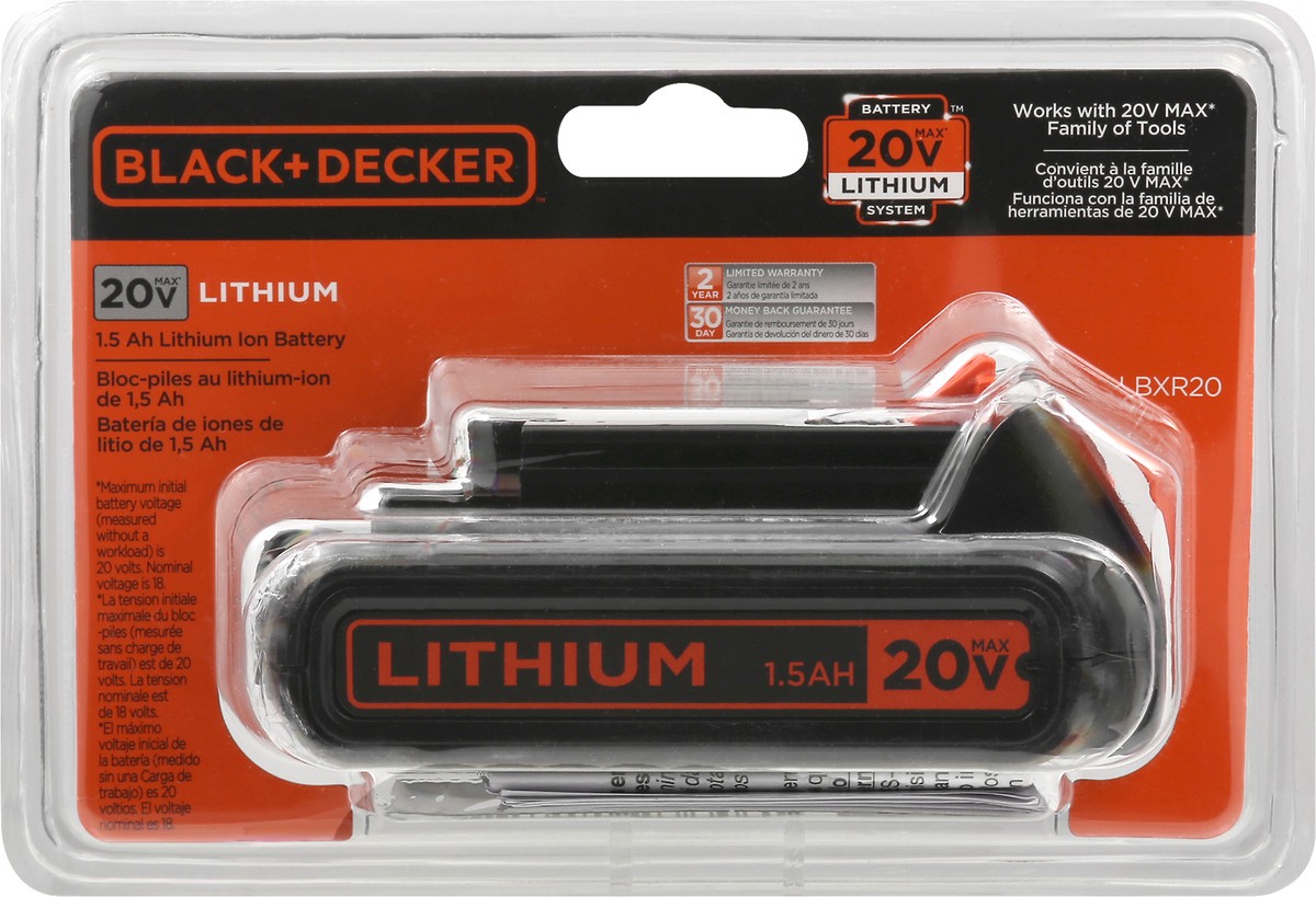 slide 4 of 11, BLACK+DECKER 20V Max 1.5 Ah Lithium Ion Battery 1 oz, 1 oz