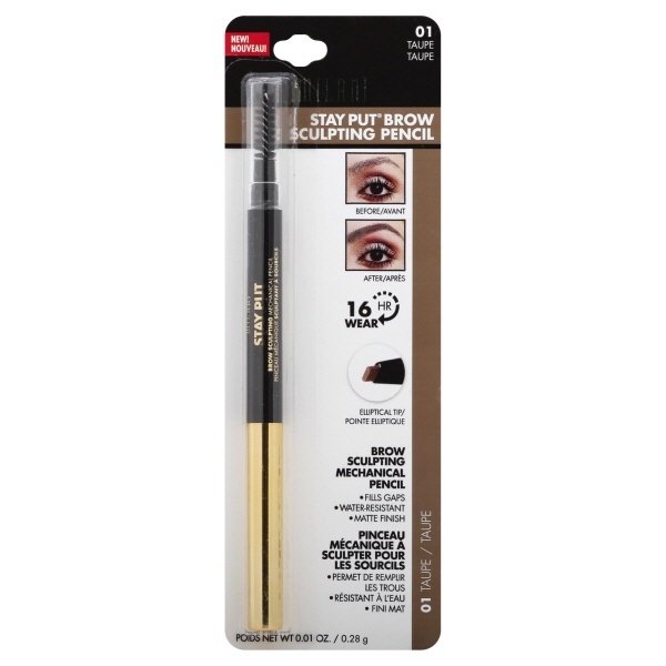 slide 1 of 1, Milani Stay Put Brow Sculpting Mechanical Pencil Taupe, 0.01 oz