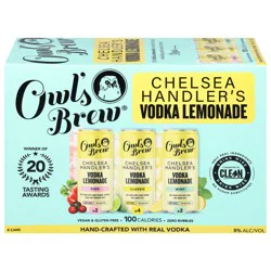 Owl's Brew Chelsea Handler's Pink/Classic/Mint Vodka Lemonade - 8 Cans