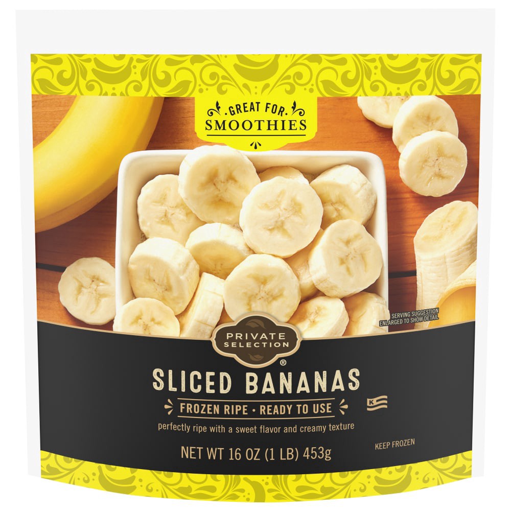 slide 1 of 6, Private Selection Frozen Sliced Bananas, 16 oz