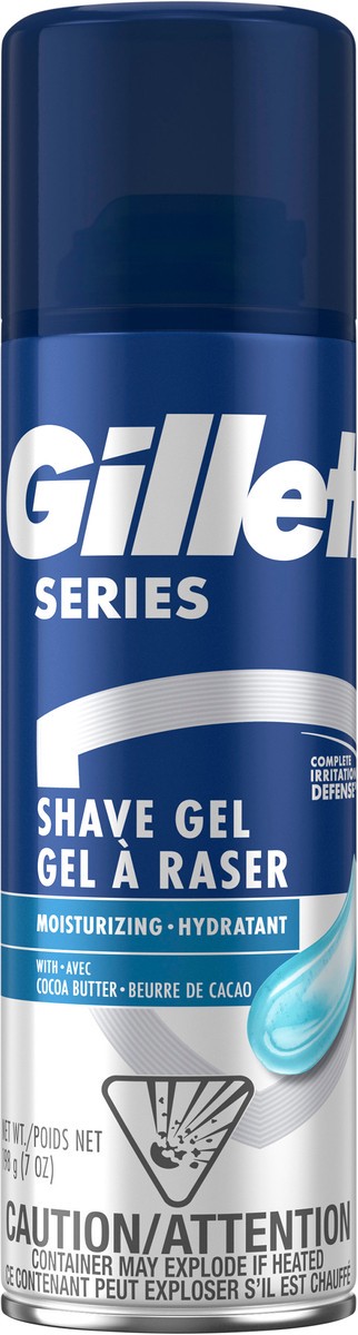 slide 1 of 3, Gillette Series3X Shavegel Moisturz, 7 oz