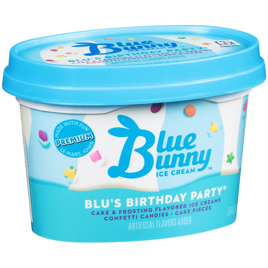 slide 2 of 8, Blue Bunny Blu's Birthday Party Ice Cream, 5.5 fl oz