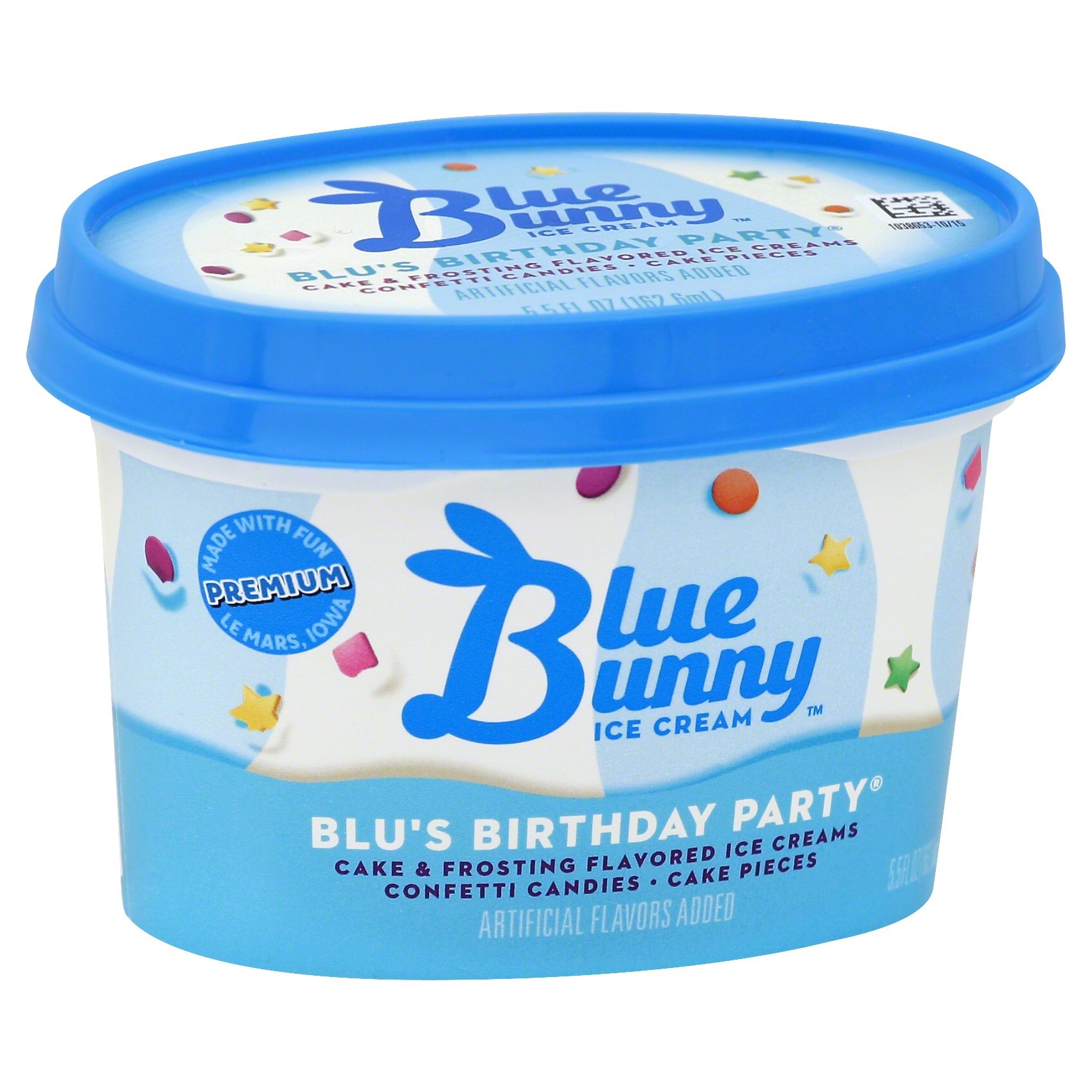 slide 1 of 8, Blue Bunny Blu's Birthday Party Ice Cream, 5.5 fl oz