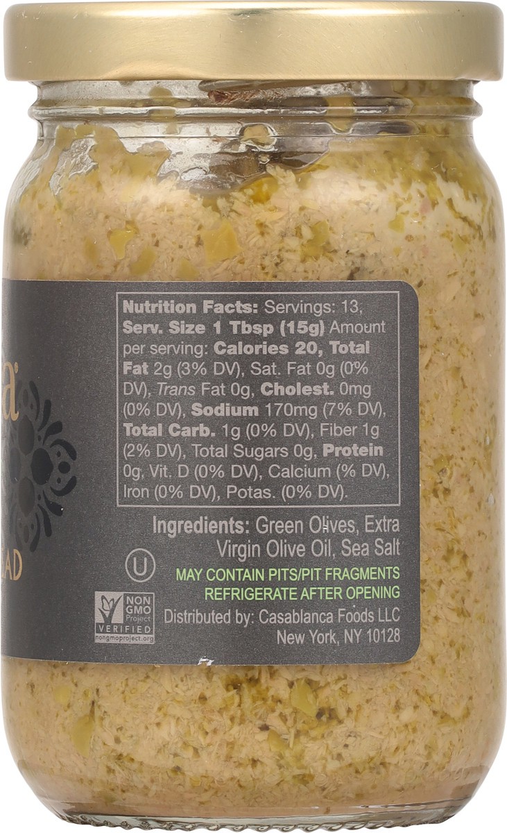 slide 6 of 13, Mina Moroccan Green Olive Spread, 7 oz
