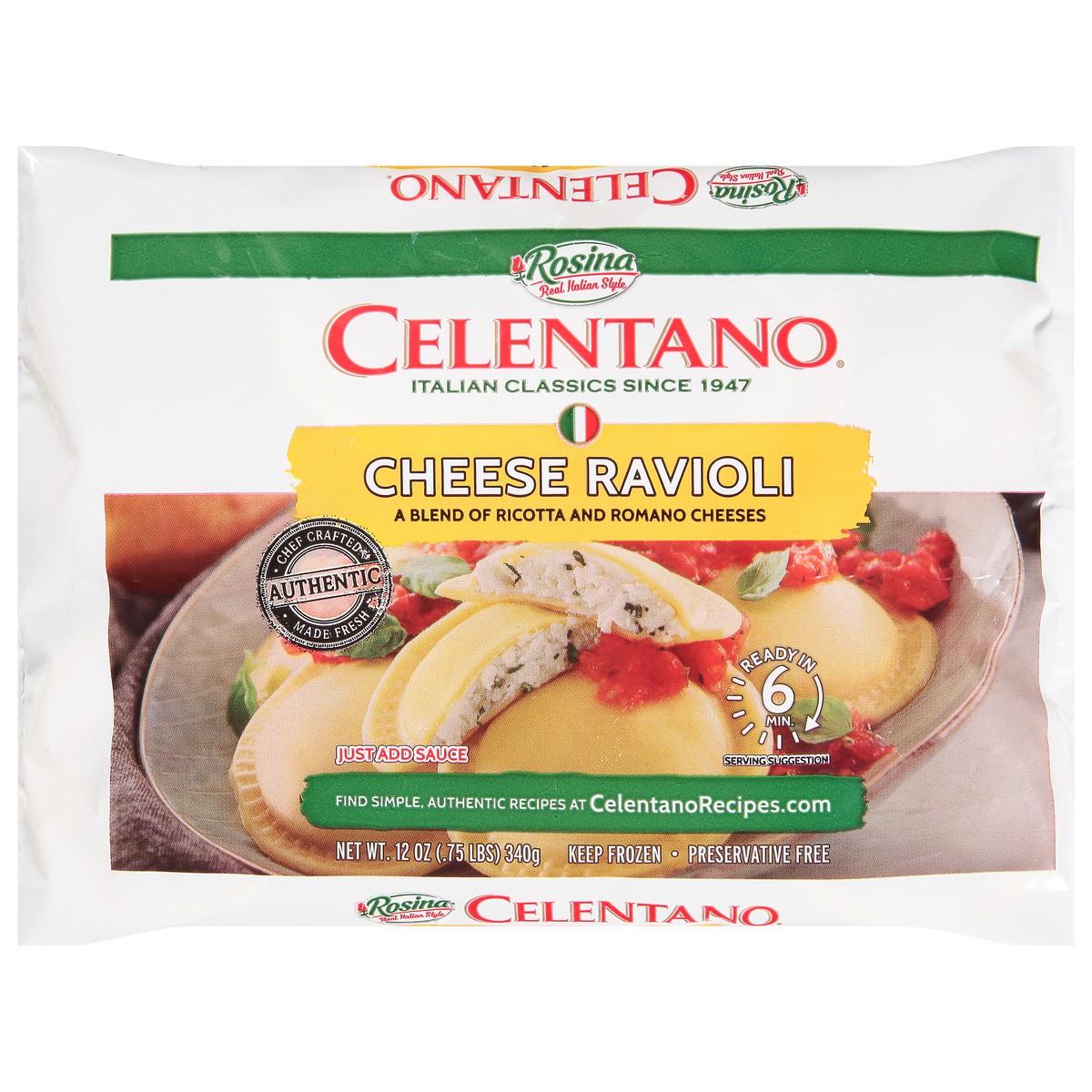 slide 1 of 9, Celentano Cheese Ravioli 12 oz, 12 oz