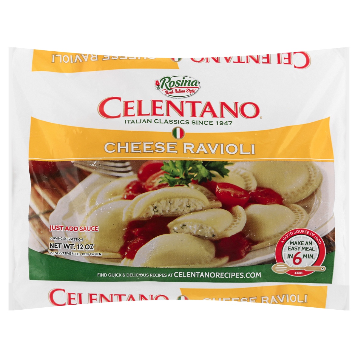 slide 1 of 1, Celentano Cheese Ravioli Pasta, 12 oz