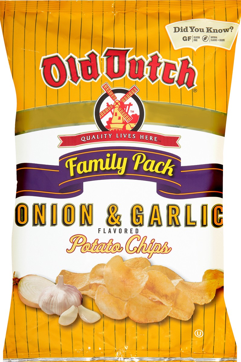 Old Dutch Family Pack Onion & Garlic Potato Chips 9.5 oz Shipt