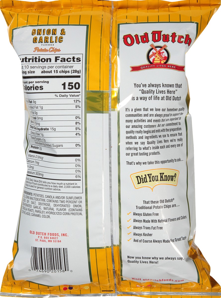 Old Dutch Family Pack Onion & Garlic Potato Chips 9.5 oz Shipt