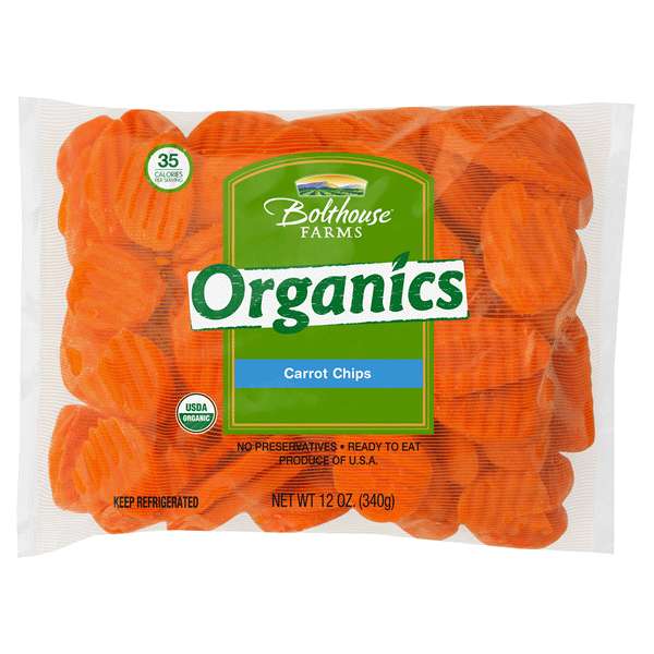 slide 1 of 1, Bolthouse Farms Organics Carrot Chips, 1 ct