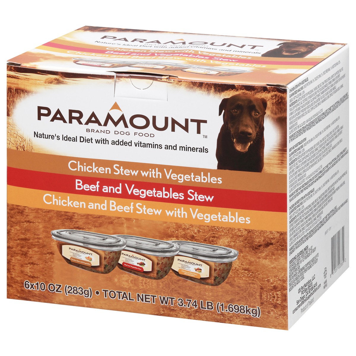 slide 5 of 13, Paramount Assorted Dog Food 6-6 10 oz Packages, 6 ct