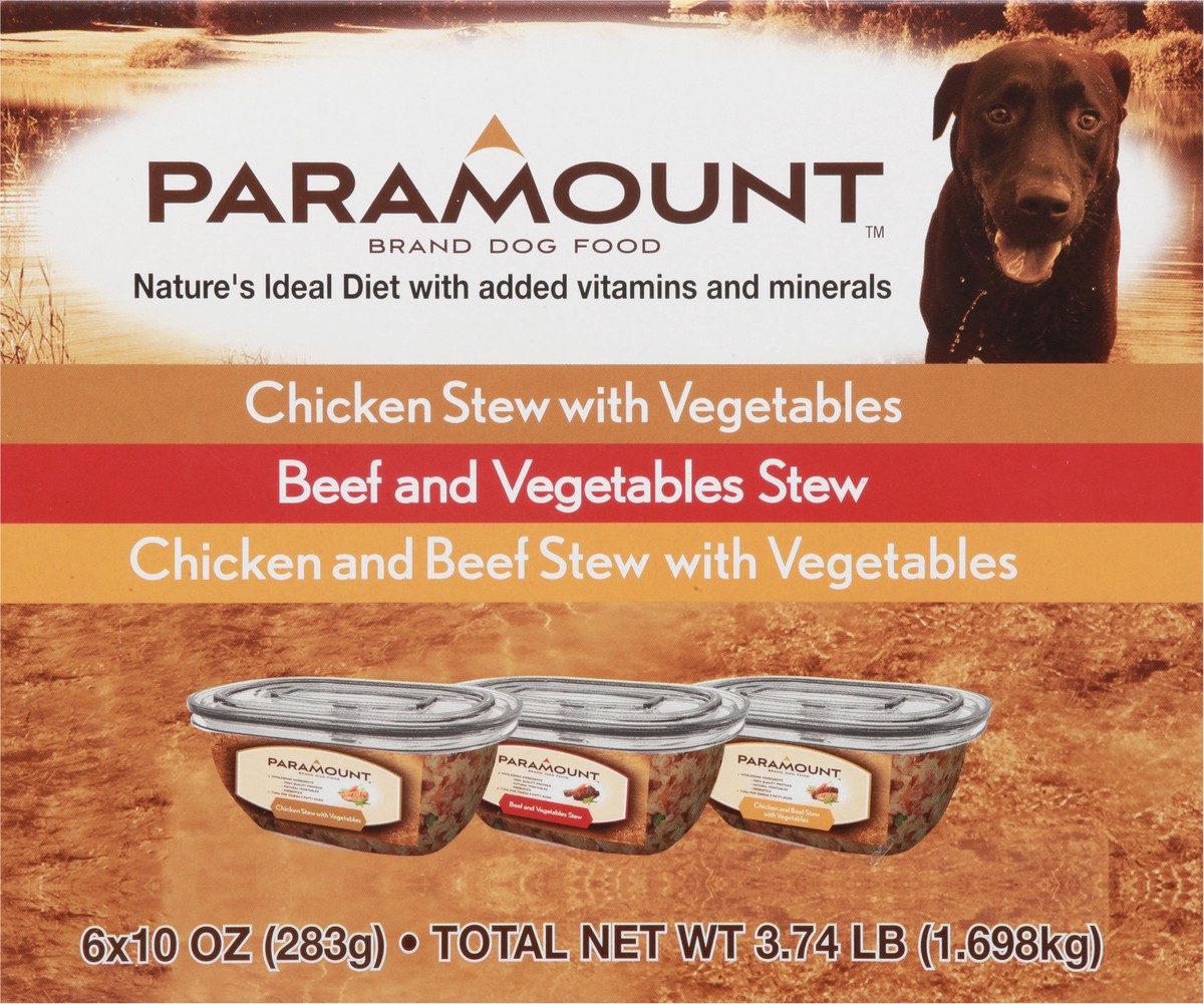 slide 3 of 13, Paramount Assorted Dog Food 6-6 10 oz Packages, 6 ct