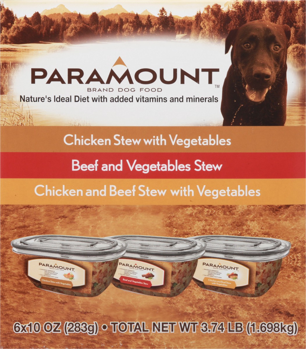 slide 13 of 13, Paramount Assorted Dog Food 6-6 10 oz Packages, 6 ct