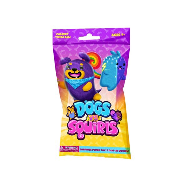 slide 7 of 21, Dogs Vs Squirlz 4" Bean Bag Plush Blind Bag Assortment, 4 in