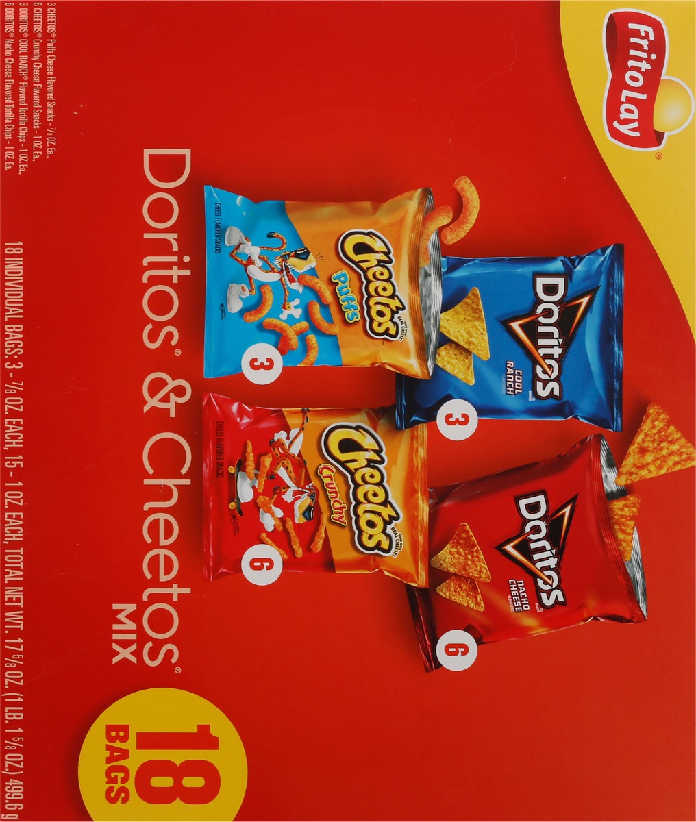 slide 6 of 11, Frito-Lay Snacks Doritos & Cheetos Mix Variety 17 5/8 Oz 18 Count, 18 ct