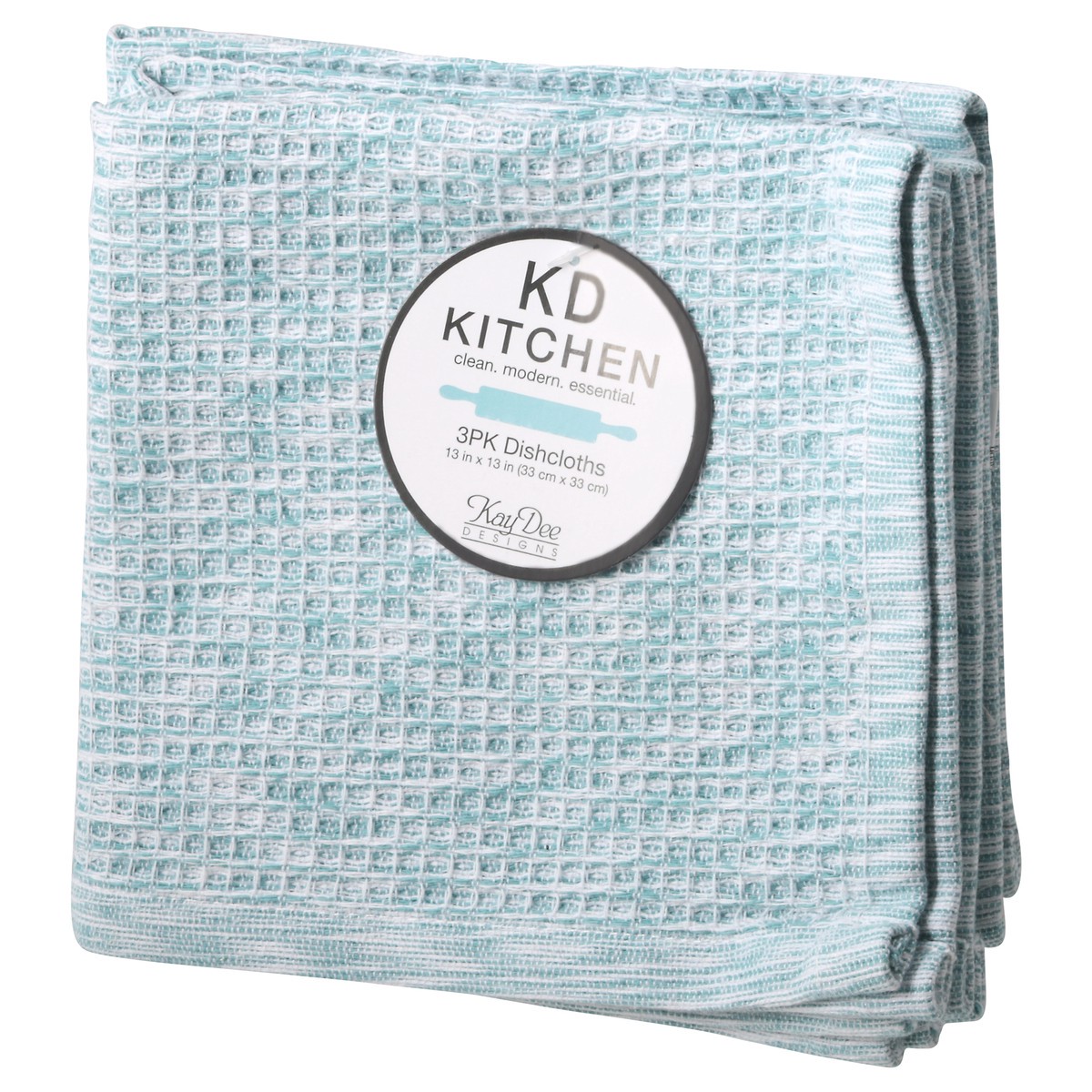 slide 3 of 9, KD Kitchen Kay Dee Dishcloth Aqua Haze, 3 ct