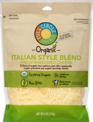 Full Circle Market Organic Italian Style Blend Shredded Cheese 6 oz Bag