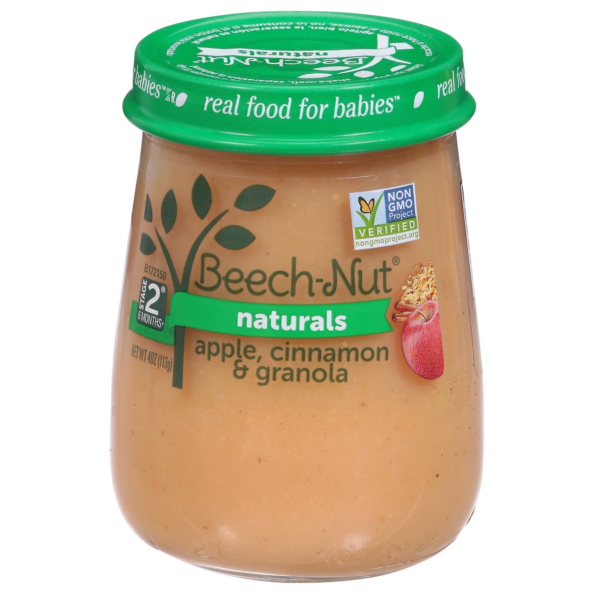 slide 1 of 9, Beech-Nut Naturals Stage 2 Baby Food, Apple Cinnamon & Granola, 4 oz Jar, 4 oz