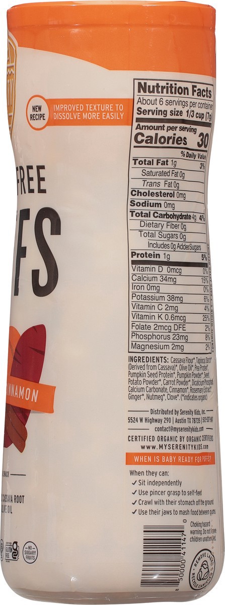 slide 4 of 9, Serenity Kids Grain Free Puffs, Pumpkin & Cinnamon, 1.5 oz