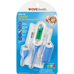 slide 1 of 1, CVS Health Multi-Tip Digital Thermometer, 1 set