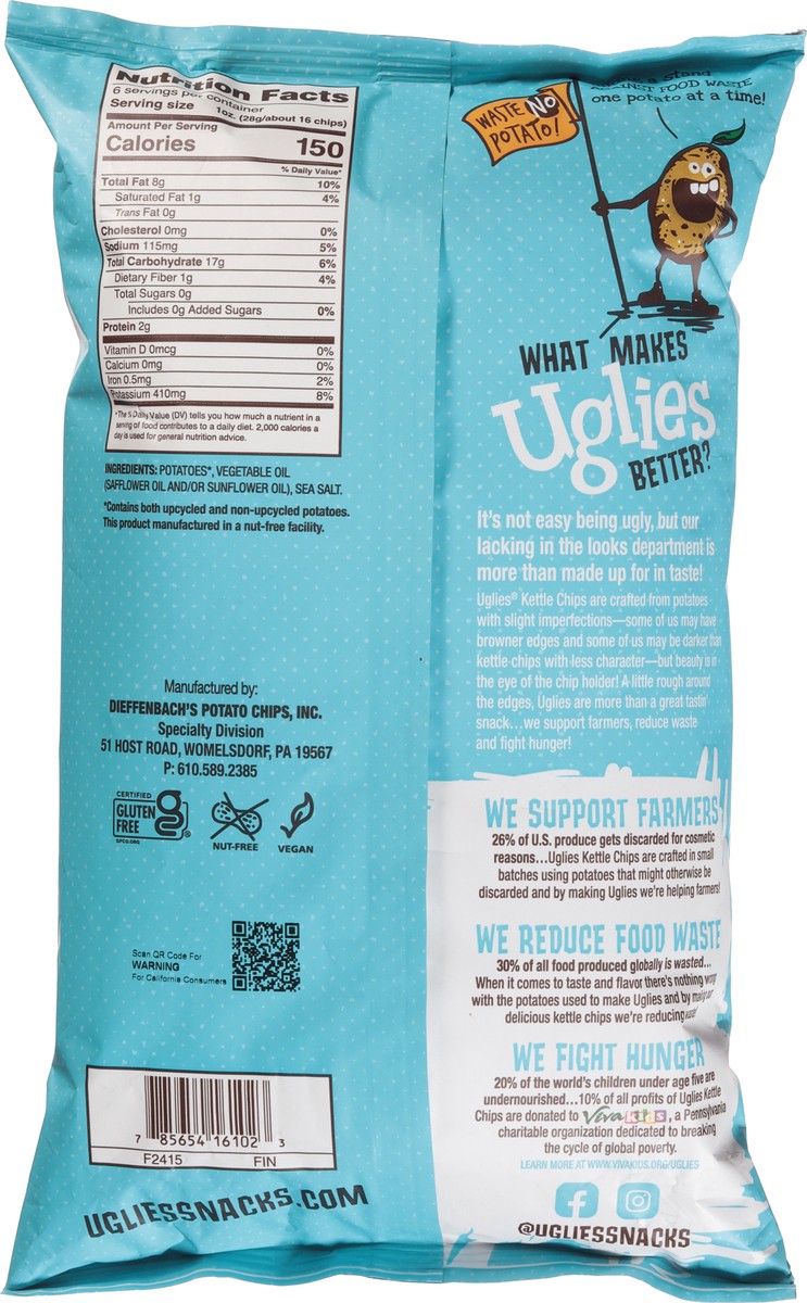 slide 12 of 13, Uglies Kettle Sea Salt Potato Chips 6 oz, 6 oz