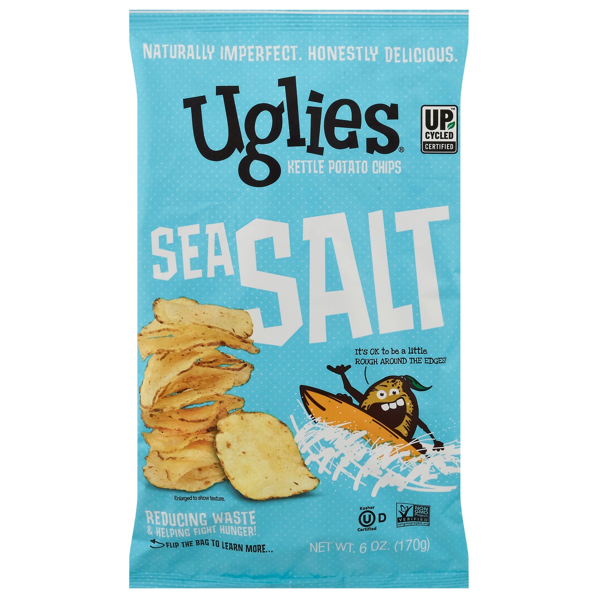 slide 1 of 13, Uglies Sea Salt Kettle Potato Chips 6 oz, 6 oz