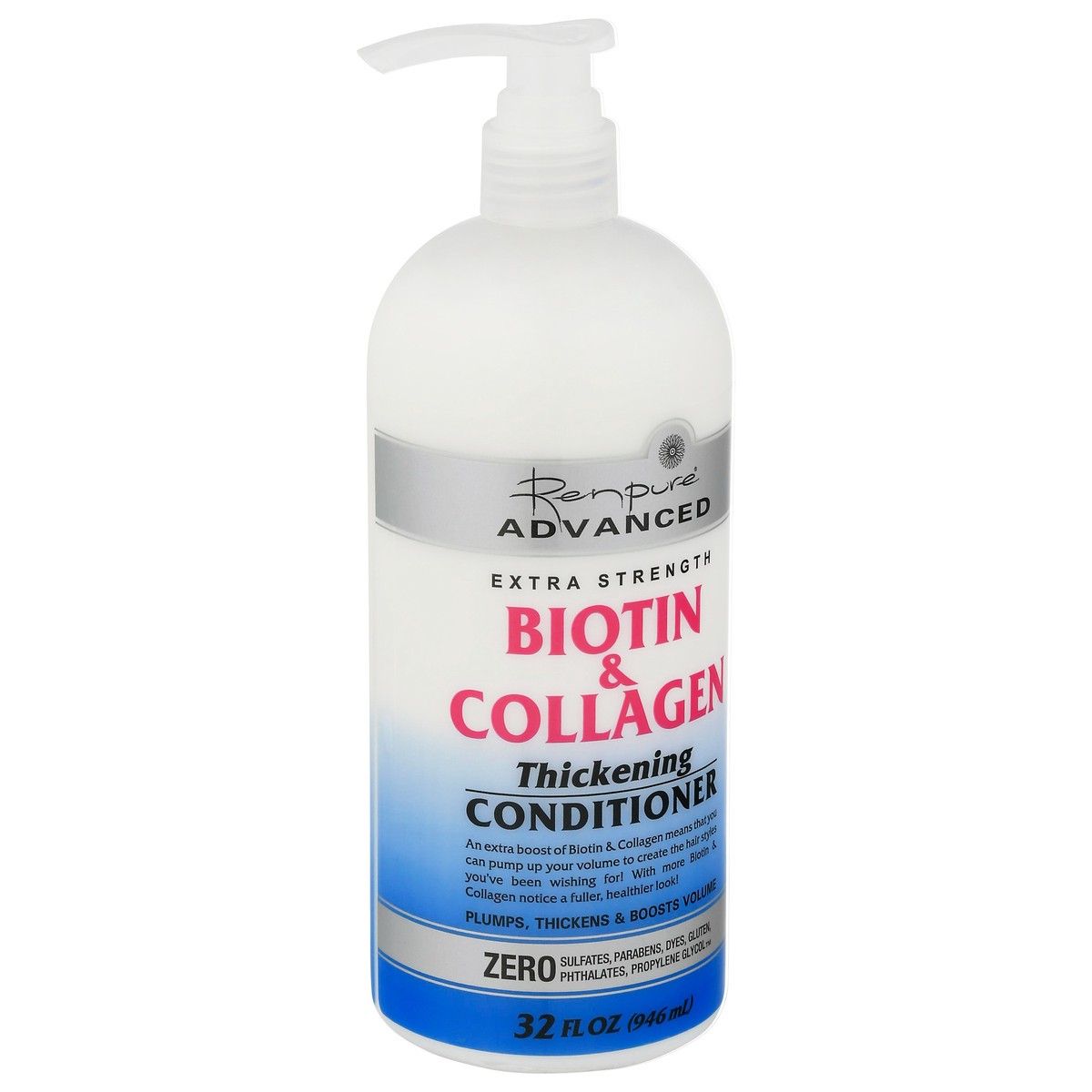 slide 4 of 12, Renpure Advanced Extra Strength Biotin & Collagen Thickening Conditioner 32 fl oz, 32 fl oz