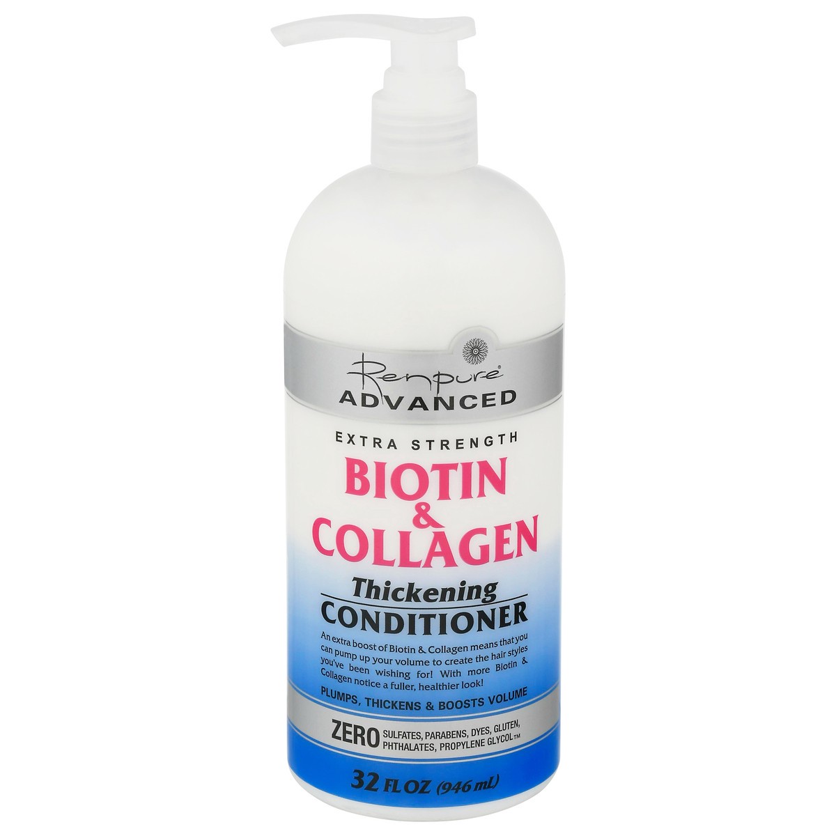 slide 7 of 12, Renpure Advanced Extra Strength Biotin & Collagen Thickening Conditioner 32 fl oz, 32 fl oz