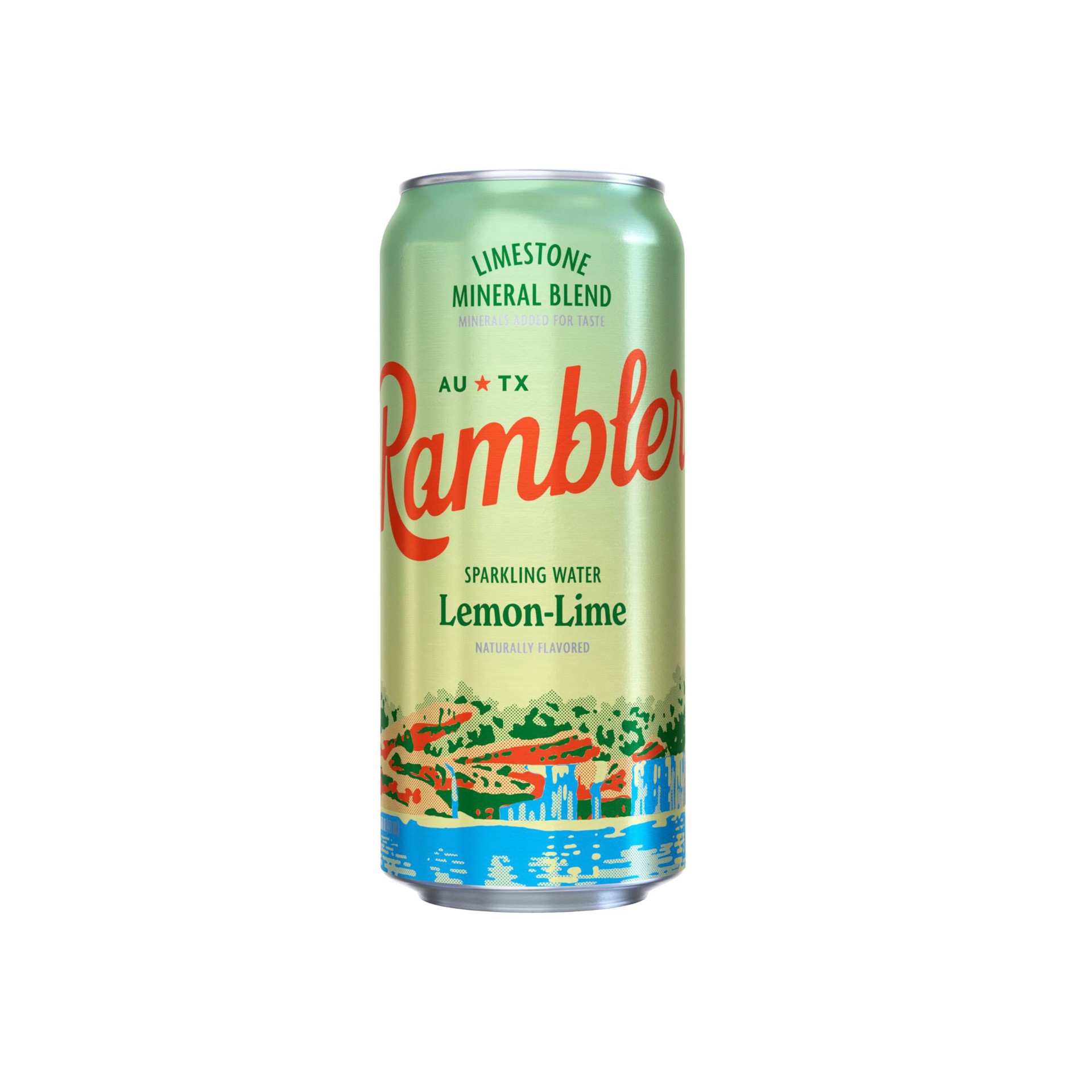 slide 1 of 1, Rambler Lemon-Lime Sparkling Water 16 fl oz, 16 oz