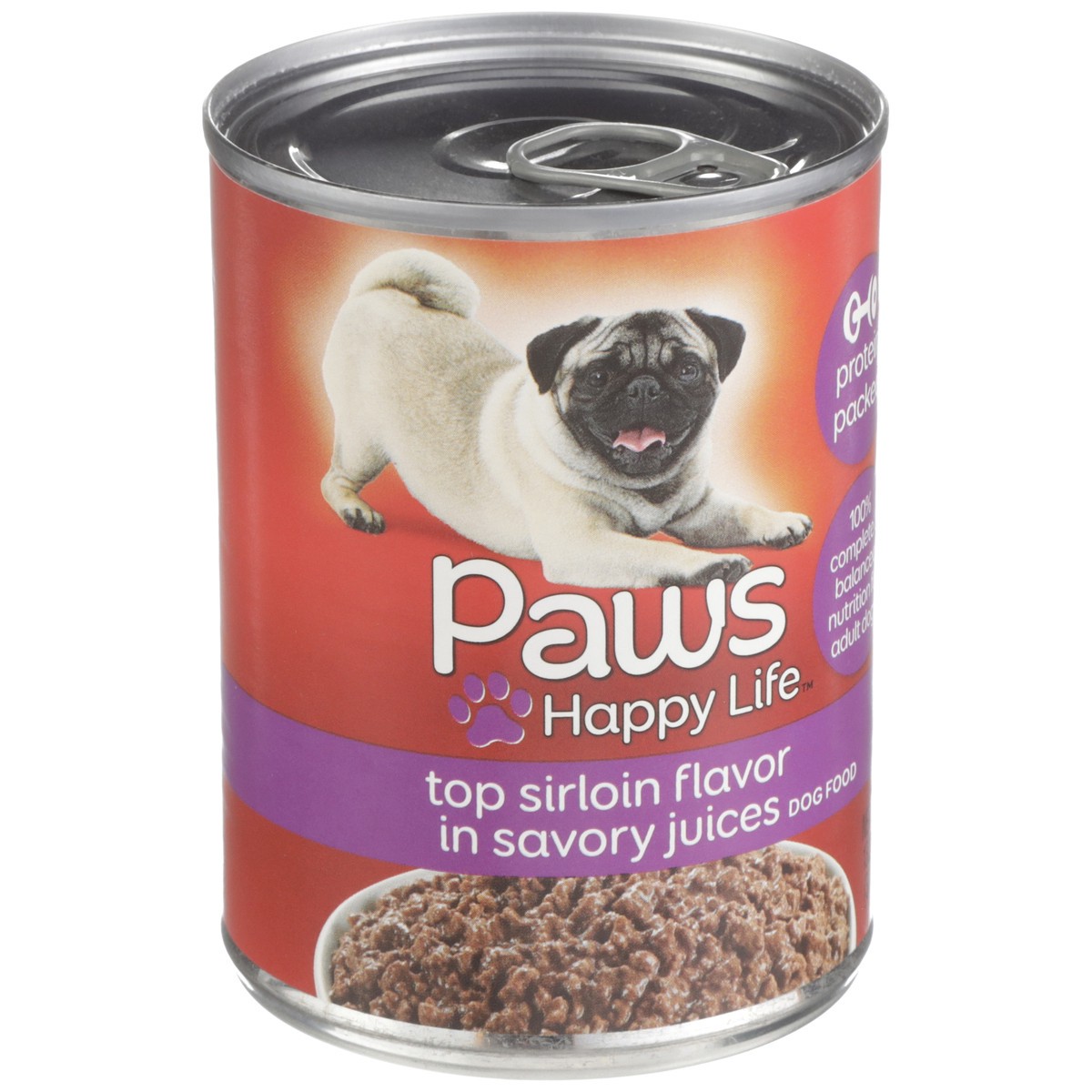 slide 9 of 11, Paws Happy Life Top Sirloin Flavor In Savory Juices Dog Food, 13.2 oz