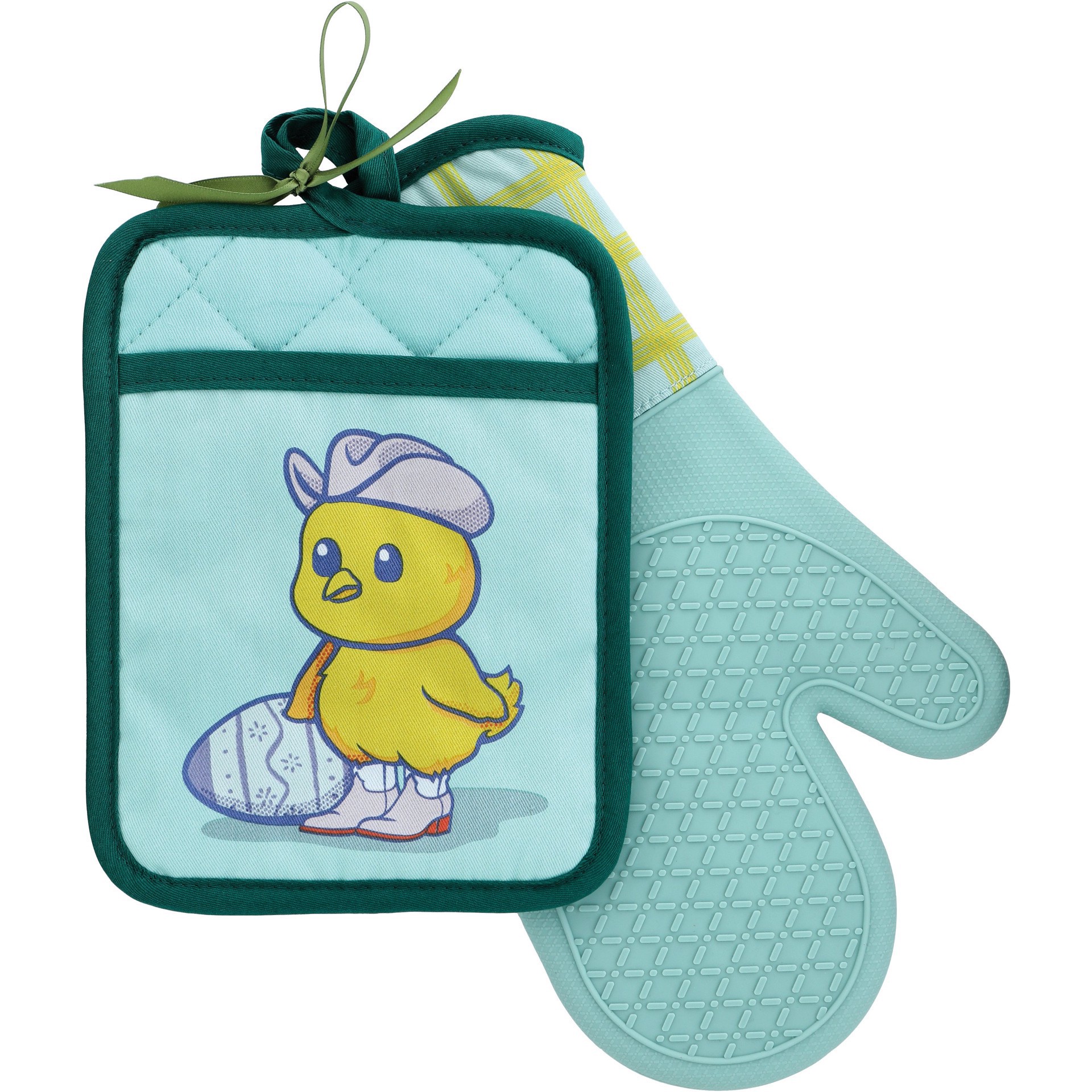 slide 1 of 1, Destination Holiday Easter Oven Mitt Set - Cowboy Chick, 1 ct
