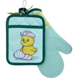 Destination Holiday Easter Oven Mitt Set - Cowboy Chick