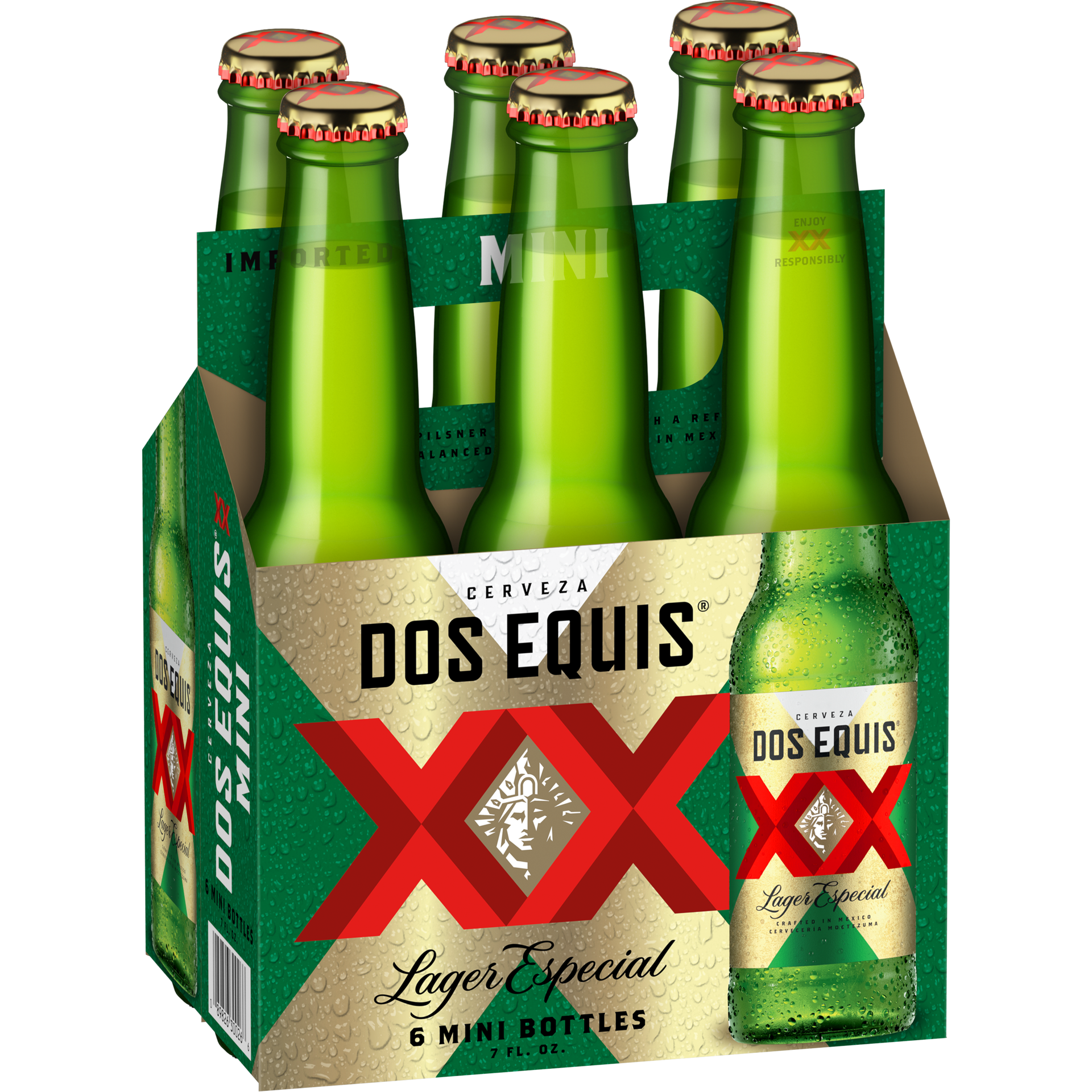 slide 1 of 9, Dos Equis Mexican Lager Beer, 6 Pack, 7 fl oz Bottles, 7 oz