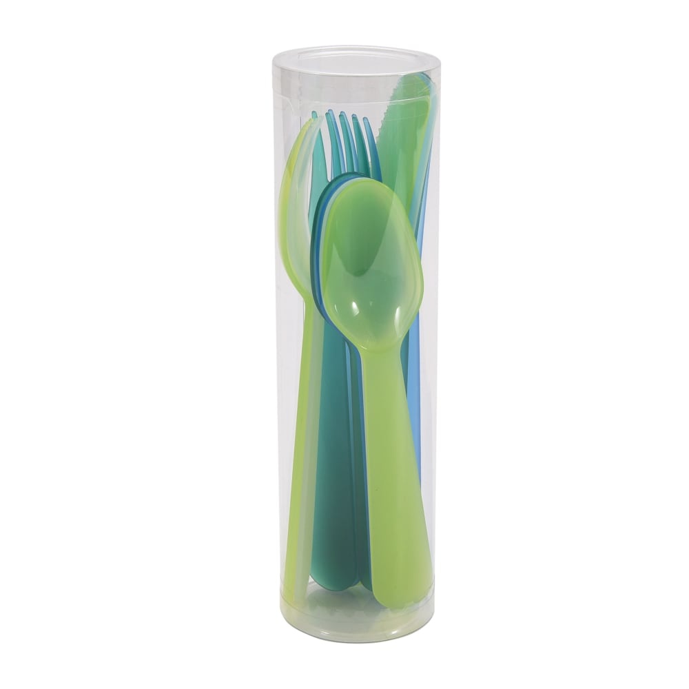 slide 1 of 1, Hd Designs Outdoors Flatware Set - Cool, 12 ct