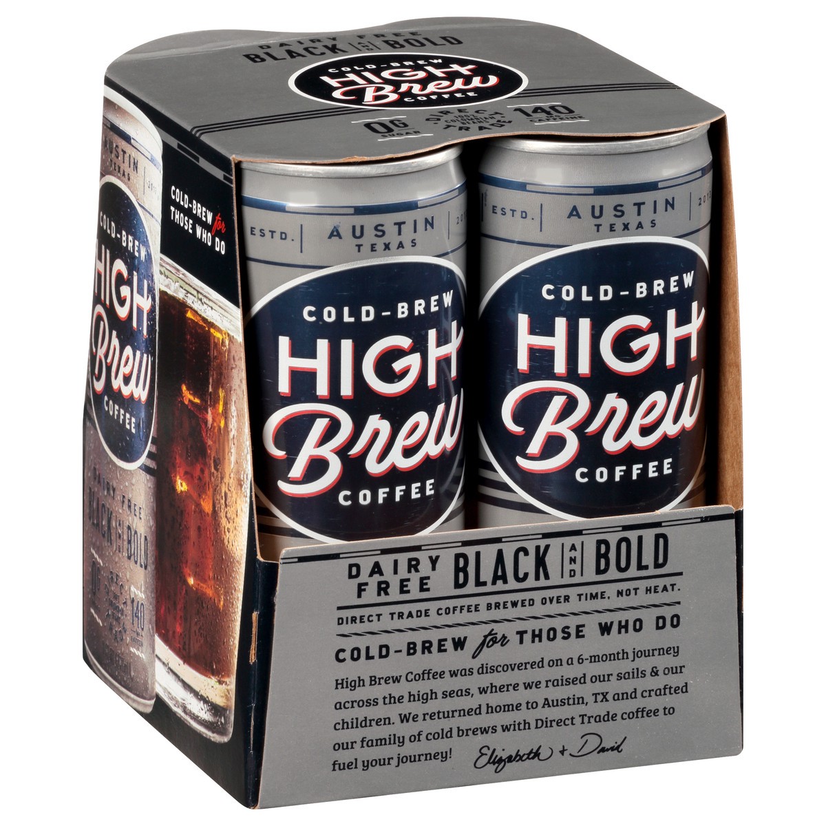 slide 5 of 13, High Brew Dairy Free 4 Pack Cold-Brew Black & Bold Coffee 4 ea - 4 ct, 4 ct