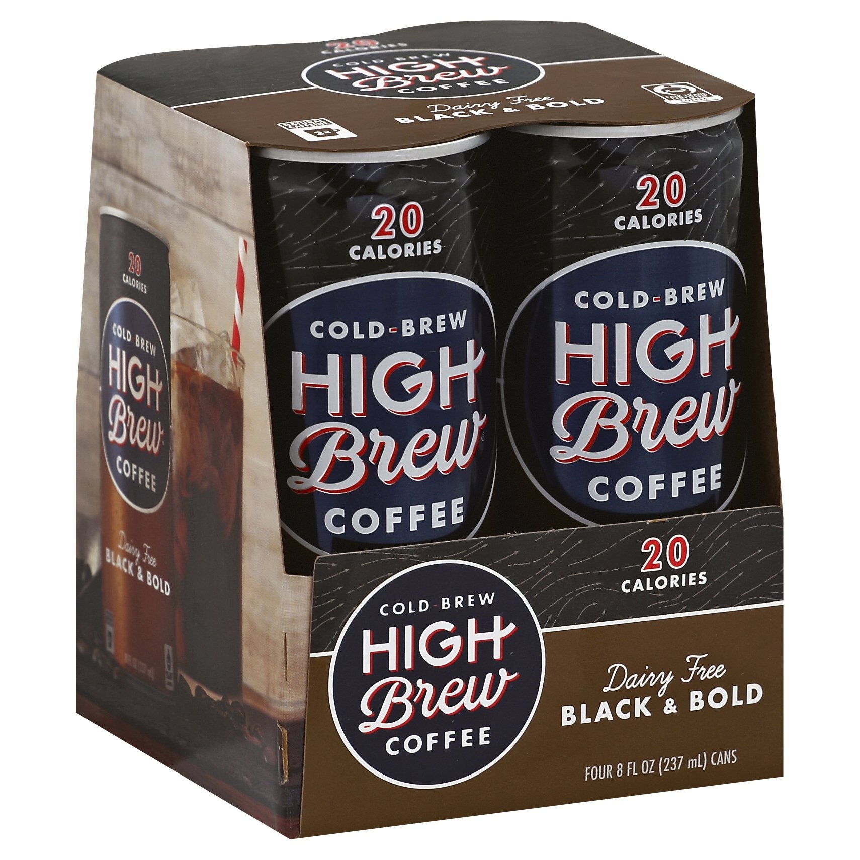 slide 1 of 1, High Brew Coffee Dairy Free Black & Bold, 4 ct; 8 oz