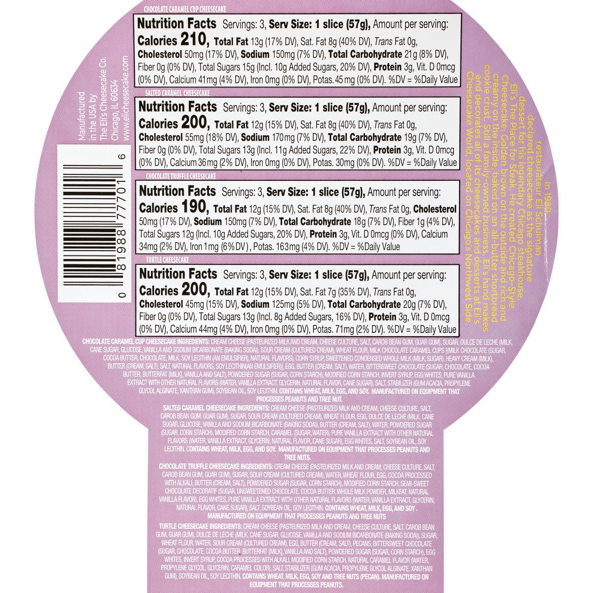 slide 3 of 17, Elis Eli's Candy Lover's Cheesecake Sampler, 1 ct