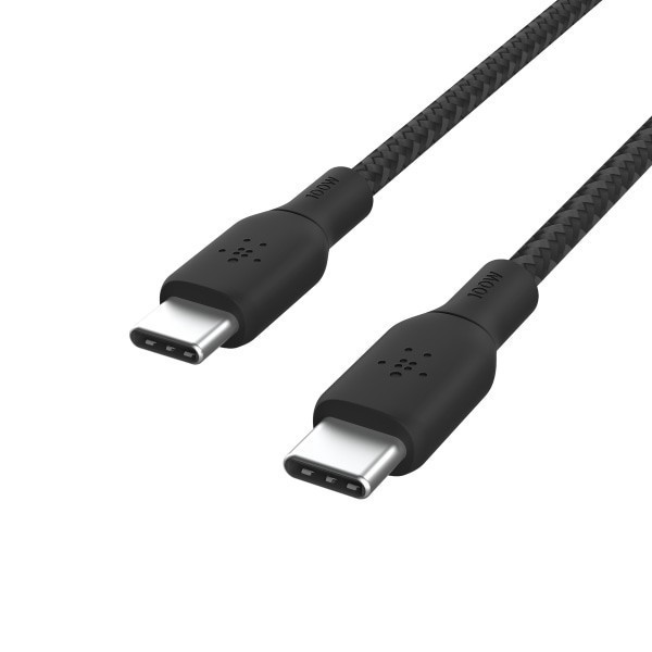 slide 3 of 6, Belkin Boostcharge Braided Usb-C 2.0 100W Cable, Black, Cab014Bt2Mbk, 1 ct