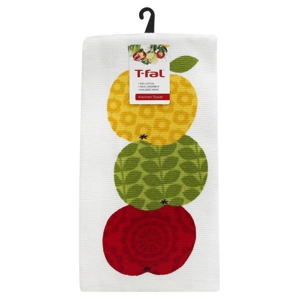 slide 1 of 1, T-fal Kitchen Towel - Apple Stack, 1 ct