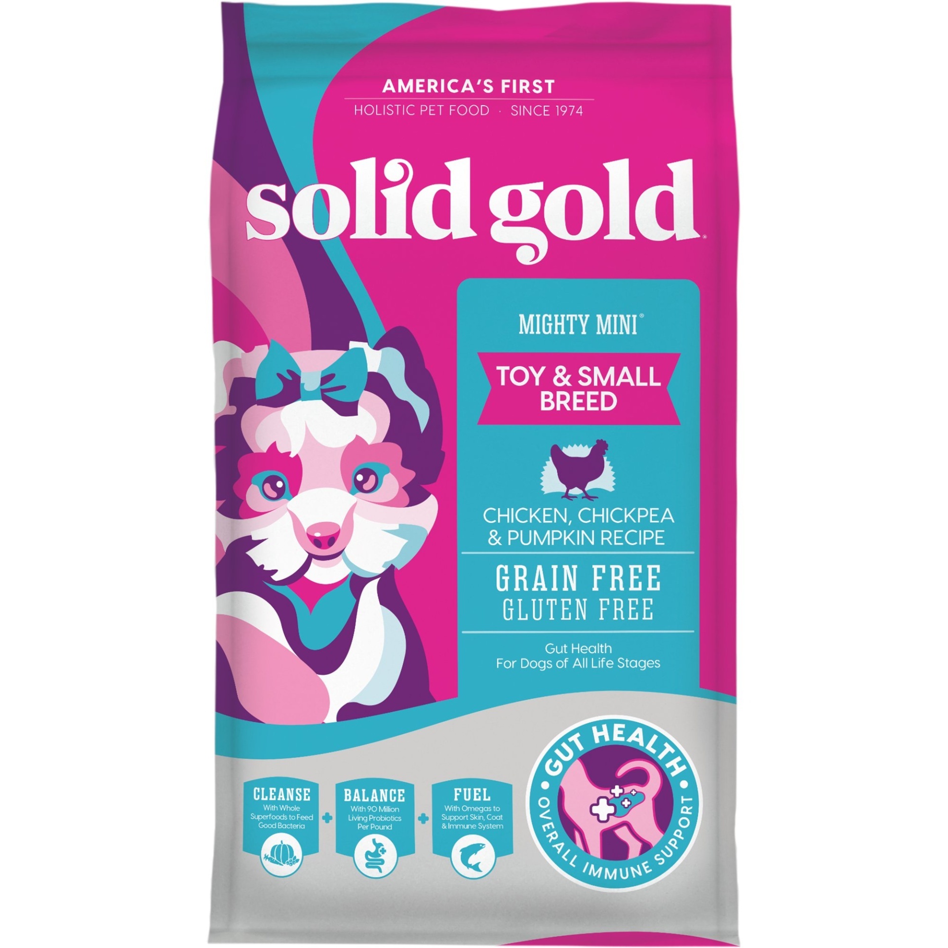 slide 1 of 1, Solid Gold Grain Free Toy Mighty Mini Chicken Dog Food, 11 lb