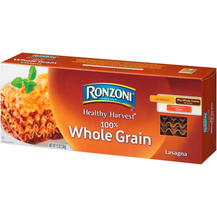 slide 7 of 8, Ronzoni Lasagna, 100% Whole Grain, 12 oz