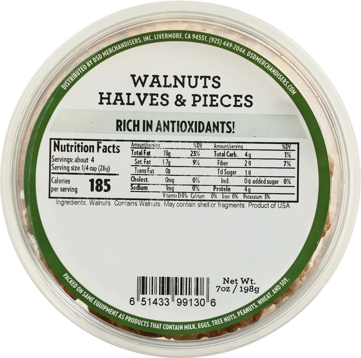 slide 4 of 10, DSD Merchandisers Halves & Pieces Walnuts 7 oz, 7 oz