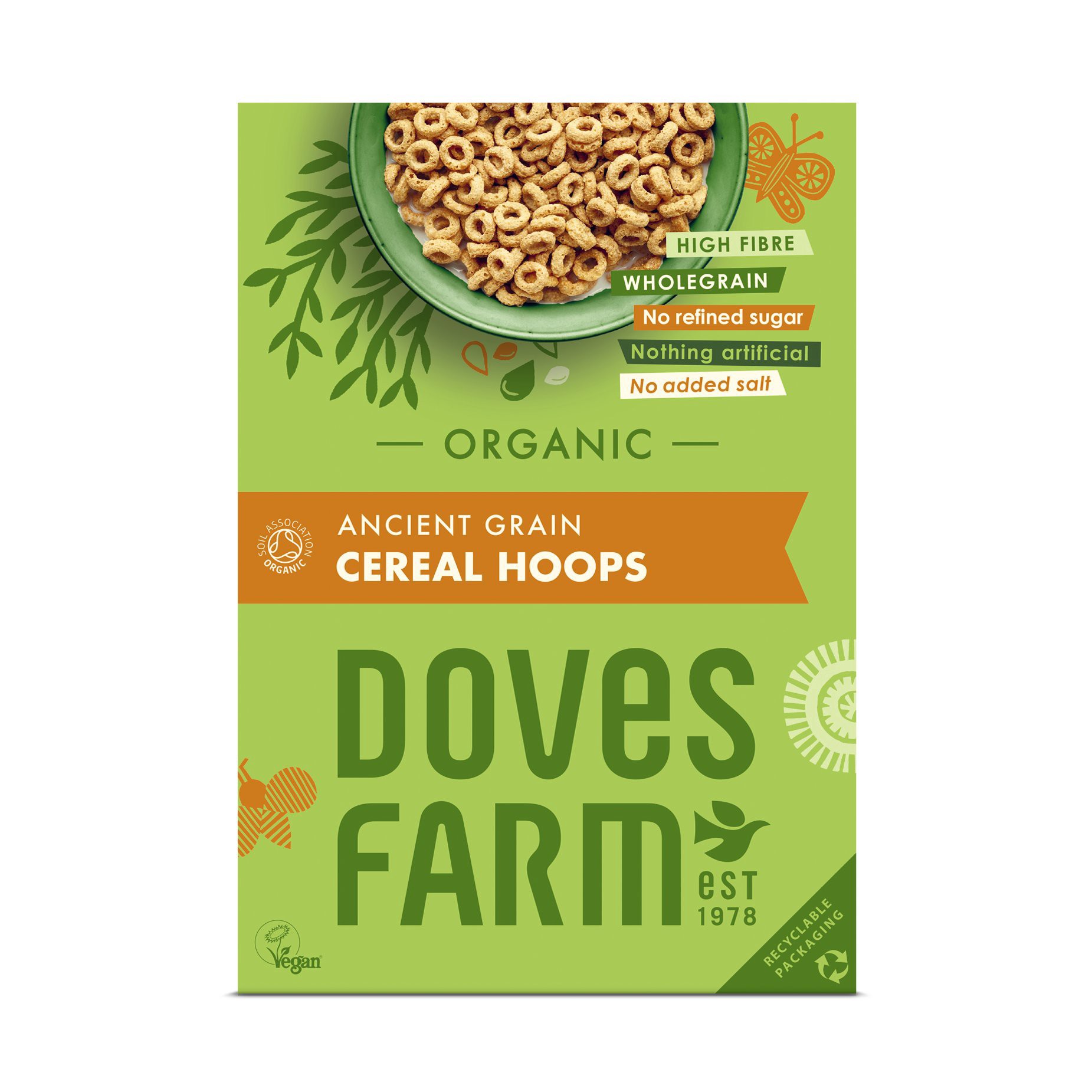 slide 1 of 1, Doves Farm Organic Ancient Grain Cereal Hoops, 10.6 oz