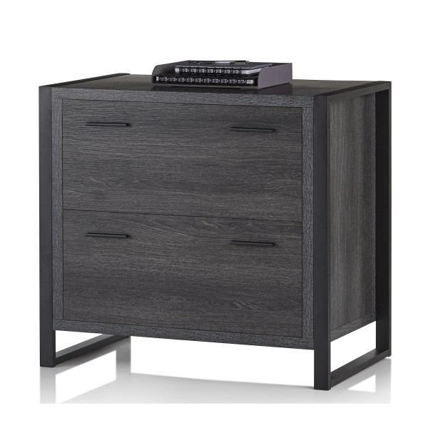 slide 9 of 10, Realspace Dejori 2-Drawer File Cabinet, Lateral, 32-3/4''W, Charcoal, 1 ct