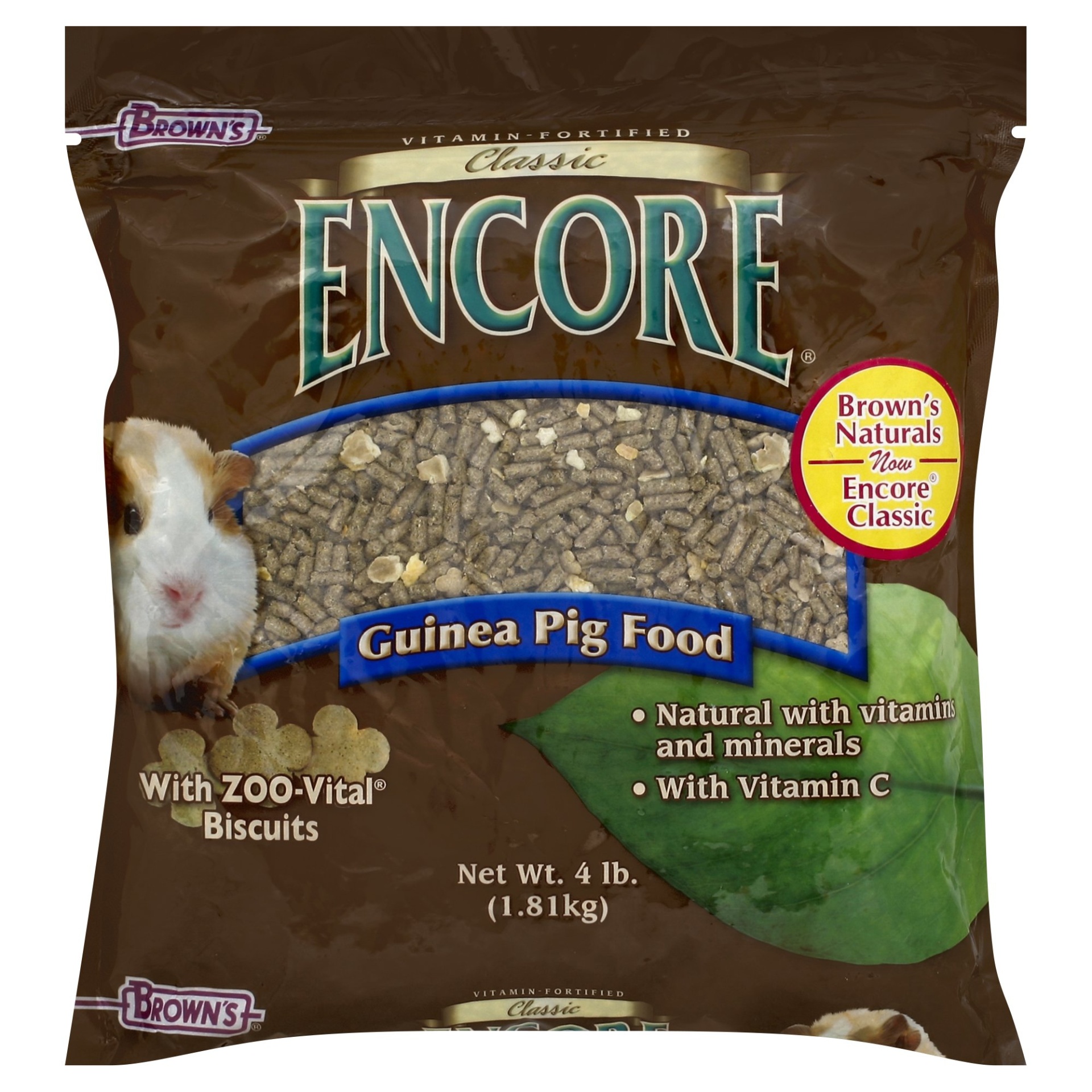 slide 1 of 1, Brown's Classic Encore Guinea Pig Food, 4 lb