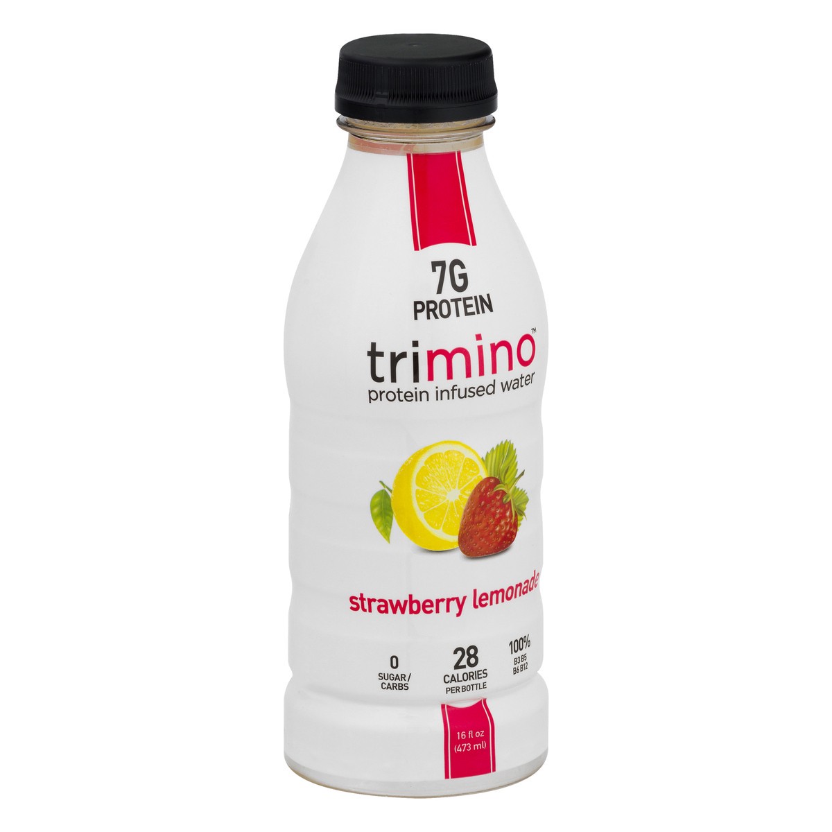 slide 4 of 9, trimino Strawberry Lemonade Protein Infused Water - 16 oz, 16 oz