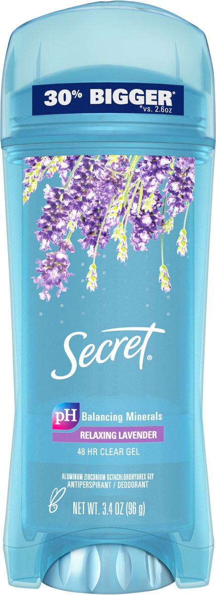 slide 2 of 3, Secret Fresh Clear Gel and Deodorant for Women, Refreshing Lavender, 3.4 oz, 3.4 oz